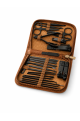 Unisex 24 piece tan nail manicure grooming kit gift set