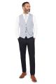 Cavani Sky Blue Check Three Piece Suit. with contrast trousers