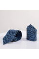 Marc Darcy Blue Bubble Lining tie, pocket square set