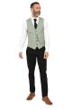 Cavani Caridi Sage Check suit with contrast navy trousers