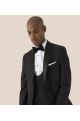 Sinatra Tailored Dinner Jacket – Black Satin Peak Lapel