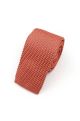 Knitted Dark Pink Tie & Pocket Square set