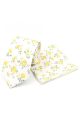 Pastel Yellow floral flower cotton tie & pocket square set