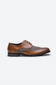 Cavani Oliver Tan tweed Brogue Leather shoe