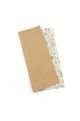 Two Tone Tan Green floral cotton tie & Pocket square set