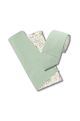 Two Tone Sage Green floral cotton tie & Pocket square set