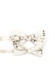 Children's Ivory & Green floral flower cotton mens bow tie
