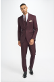Cavani Caridi Wine Check Three Piece Suit