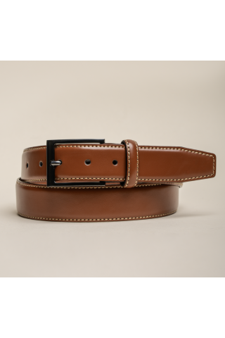 Premium Genuine Leather Men's Belt Tan