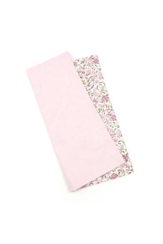 Two Tone Pastel Pink floral cotton Pocket square