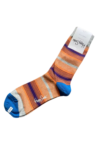 HAPPY SOCKS Orange Stripe Cotton Socks