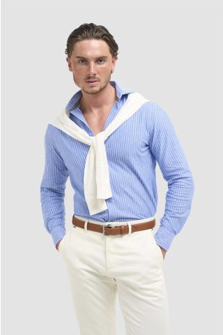 Ashley Stripe Blue Shirt