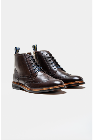 Cavani Ashmoor Leather Boots Brown