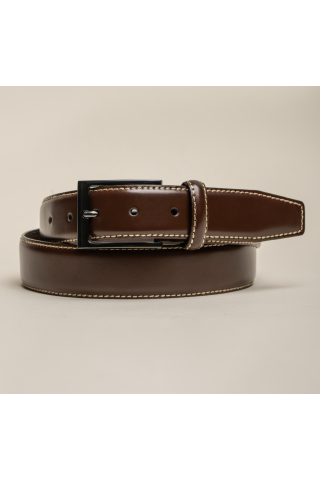 Premium Genuine Leather Men's Belt Brown