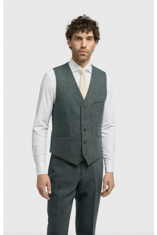 Cavani Thomas Lush Olive Waistcoat