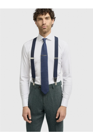 Plain Navy Braces