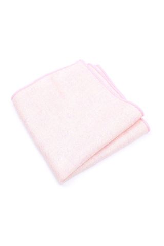 Mens Wool Tweed Pink Pocket Square