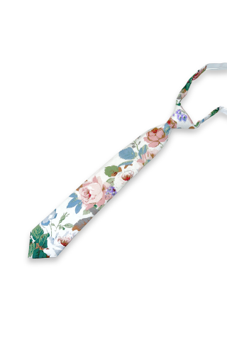 Childrens Rose floral flower cotton tie