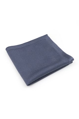 Knitted Grey Pocket Square