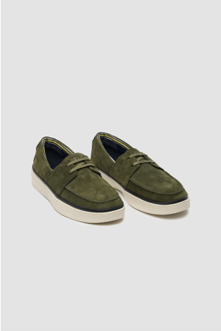 Cavani Amalfi Olive Boat shoe