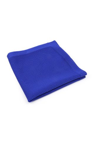 Knitted Royal Blue Pocket Square