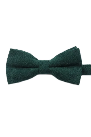 Children's Tweed Bottle Green Woven Bow Tie