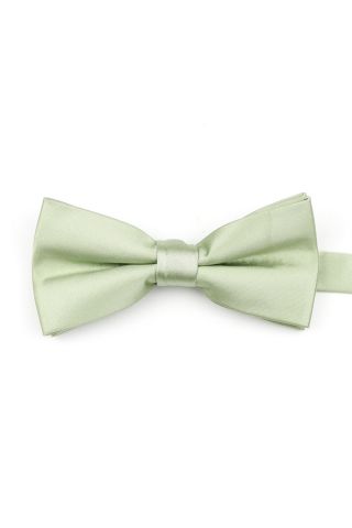 Powder green satin classic mens bow tie