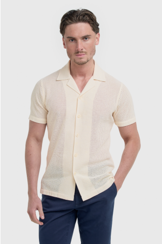 Paris Cuban Collar Shirt White