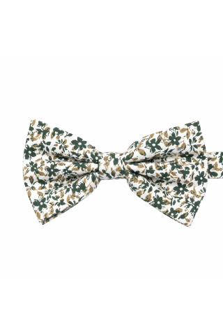 Children's Olive floral flower cotton bowtie