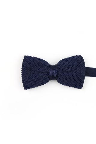 Jenson Samuel Navy Knitted bow tie