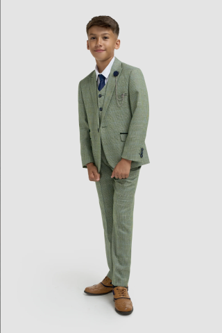 Cavani Kids Boys Caridi Sage Three piece Suit