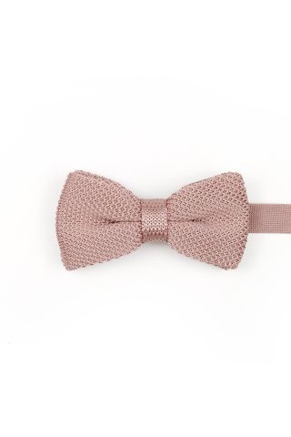 Jenson Samuel Dusky Pink Knitted bow tie