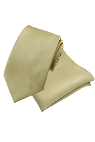 Sage green satin classic mens tie & pocket square set