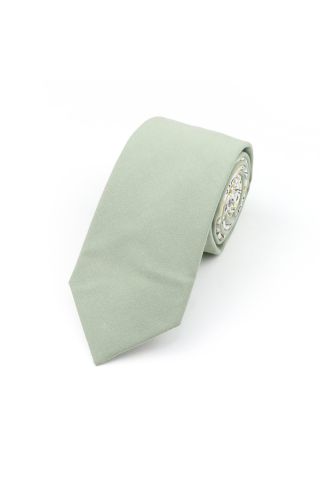 Two Tone Sage Green floral cotton tie