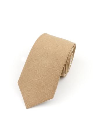 Two Tone Pastel Tan floral cotton tie