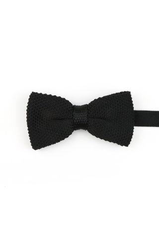Jenson Samuel Black Knitted bow tie