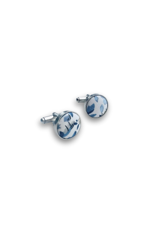 Dusky Blue floral Cufflinks