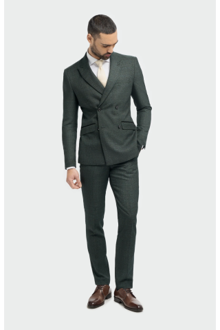 Cavani Caridi Olive Double Breasted suit