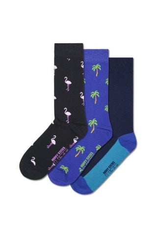 Happy Socks 3-Pack Everyday Flamingo Socks