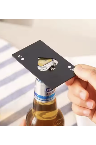 Stainless Steel Ace Of Spades Novelty Bottle Opener