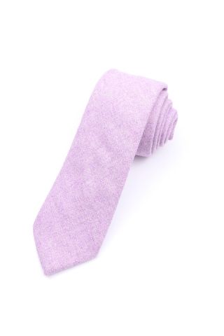 Mens Wool Tweed Lilac Tie