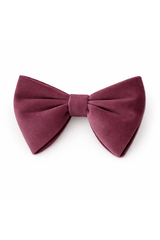Velvet rose gold oversized mens bow tie
