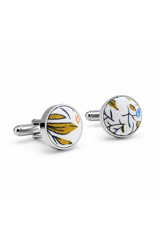 Yellow Floral Cufflinks
