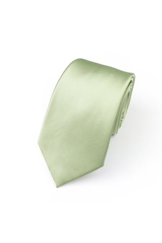 Powder green satin classic mens tie