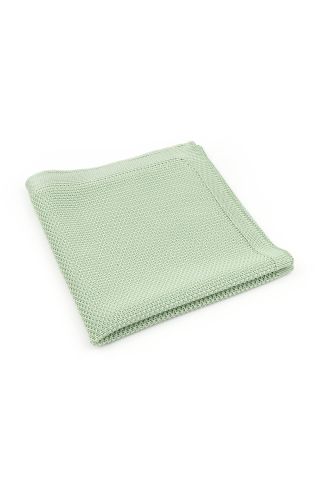Knitted Pastel Green Pocket Square
