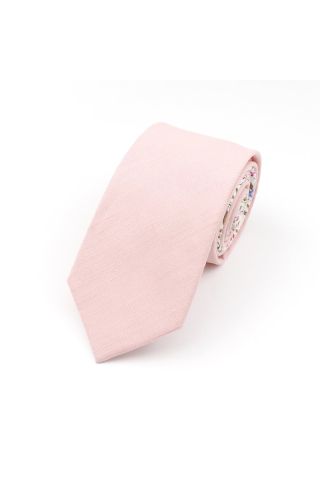Two Tone Pastel Pink & Fuchsia floral cotton tie