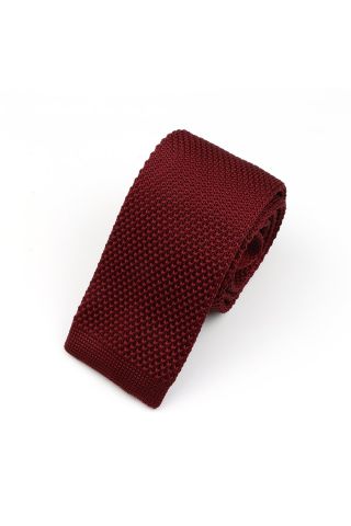 Jenson Samuel Wine Knitted neck tie