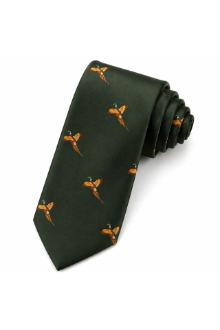 Mens Green Pheasant Tie