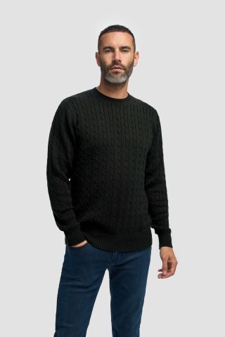 Cavani Foston Dark Green Cabel Jumper
