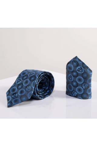 Sky Bubble Lining tie & pocket square set